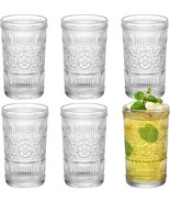 Drinking Glasses Set 6 Vintage Glassware Highball Tubmblers Water Cockta... - £28.66 GBP