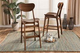 Floriane Walnut Brown 2Pc Bar Stool Set - $270.00