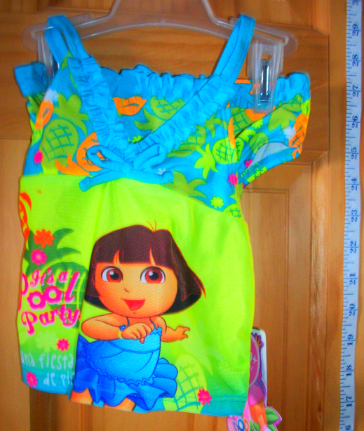 Dora The Explorer Baby Clothes 18M Infant Girl Swimsuit Bikini Bathing Swim Suit - £11.35 GBP