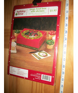 Home Holiday Party Supply Large Christmas Wreath Food Treat Gift Box Sti... - £1.48 GBP