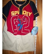 Spiderman Baby Clothes 12M Infant Boy Shorts Set 62 Spider Man Shirt Out... - $14.24