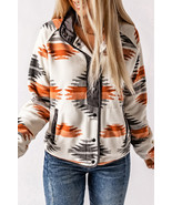 Gray Western Aztec Snap Buttoned Fleece Jacket - $466.62 MXN