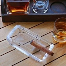 Ashtray for Patio 42 oz Heavy Glass Cigar Large Outdoor Ash HandMade - £35.03 GBP