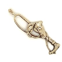 Vintage Sterling Silver Hallmark Equestrian Sports Horse Head Whip Lash Pendant - $39.60