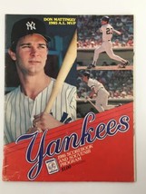 1986 Official Scorebook &amp; Souvenir Program MLB New York Yankees Don Matt... - £11.23 GBP