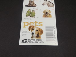 USPS Forever stamps Pets 2016 book of 20 unused - £8.69 GBP