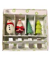 Oneida Christmas Spreaders Butter Cheese Knives Set Of 4 Vintage Santa S... - $15.41 CAD