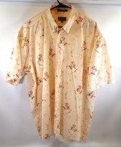 The Saturday Evening Post All Over Print Button Up Camp Shirt Golf Novel... - $15.45