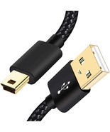 Mini USB Cable Braided 6Ft Type a Male to Mini B Cable Data Charging Cor... - $13.03 CAD