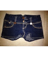Girls Junior Jean Shorts Petite Size: 0 Denim Blue 5-Pockets Belt Loops ... - £7.97 GBP