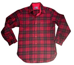 VTG 50s/60s Pendleton Wool Flannel Shirt L Red Plaid Turquoise UNUSED - $3,608.88 MXN