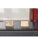  Men’s Pre-Owned Small Gold Tone Square Design Cufflinks - $8.15 CAD