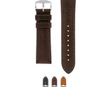 HIRSCH Forest Textured Calf Leather Watch Strap - Brown - M - 12mm - £26.33 GBP