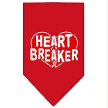 Heart Breaker Red Screen Print Dog Bandana - Small - £5.95 GBP