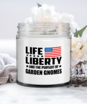 Garden Gnomes Collector Candle - Life Liberty And The Pursuit Of - Funny 9 oz  - £15.67 GBP