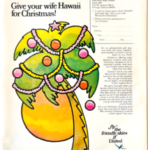 1970 United Airlines Hawaii Advertisement Vintage Christmas Aviation DWW11A - $19.99