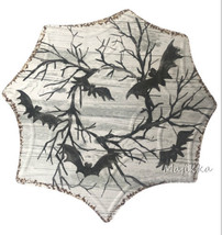 Spooky Bats Halloween Melamine App Snack Plates Reusable Set 4 Spider We... - $39.50