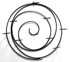 Metal Spiral Wall Tea Light Candleholder Wall Sconce Black Finish - £25.17 GBP