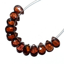 5.20cts Natural Red Garnet Faceted Pear Beads Loose Gemstone Size 5x4mm 12pcs - £5.45 GBP