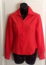True Vintage VTG Sisley Zip Front Red Fitted Sportswear Jacket SZ S - $58.41