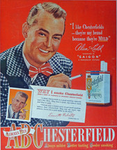Chesterfield Cigarettes, Print Ad. Alan Ladd - £14.03 GBP