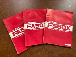 VTG  Suzuki Motorcycle Supplementary Service Manuals FS50X FA50/M Genuin... - $19.75