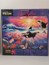 Orca Sunset 500 Piece Jigsaw Puzzle by Steve Sundram 19&quot; x 14&quot; Prism Puz... - £11.78 GBP