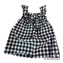 Carter&#39;s 18 Months Baby Girl Black and White Gingham Sleeveless Tank Top... - £7.09 GBP