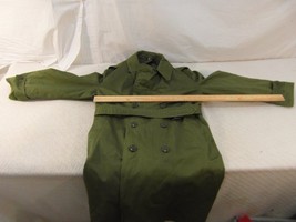 Vintage Military Braemoor Garment Short Medium O.D.7. Cotton Overcoat 33849 - $1,006.11 MXN