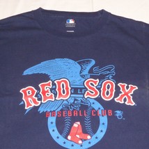 MLB Boston Red Sox Baseball Blue Graphic T Shirt Mens Extra Large Short Sleeve - £7.91 GBP