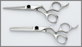 Japanese steel colbalt n460 shear scissor thinner set hair cut bun beauty barber - £126.72 GBP