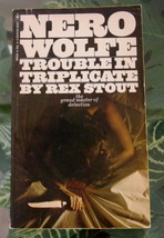 Rex Stout Nero Wolfe Trouble In Triplicate 1974 Bantam Vintage Paperback Mystery - £16.12 GBP