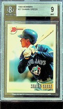 1993 Bowman Shawn Green #27 Baseball Card BGS 9 MINT Cert #0001585768 - £6.78 GBP