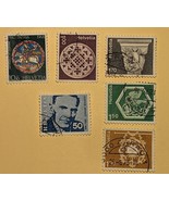 STAMP- SWITZERLAND Architecture, Stained Glass Schoek 6 stamp collection - $52.07 MXN