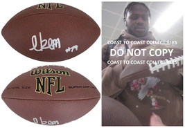 Ickey Ekwonnu Carolina Panthers NC State signed NFL football COA proof autograph - £93.02 GBP