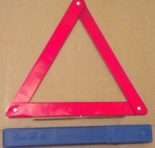 ROAD SAFETY TRIANGLES REFLECTIVE EMERGENCY MARKER FLARE 16&quot; TALL (2 SETS... - £23.34 GBP