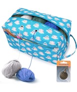  Bag with Thread Cutter Portable Knitting Bag Yarn Storage Organizer for  - £29.55 GBP