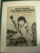 DAVID CASSIDY 8x10 Poster 70&#39;s for &quot;Higher they Climb&quot; ( first solo album) - £14.46 GBP