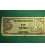 Vintage Ten Pesos The Japanese Government Paper Money - £34.28 GBP