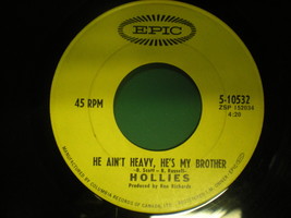 THE HOLLIES -He Aint Heavy He&#39;s My Brother - Classic Vinyl Single - Canadian - £16.57 GBP