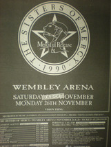 Sisters of Mercy 1990 English Concert Advertisement - £21.32 GBP