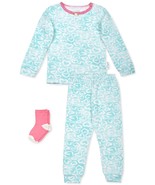 Max &amp; Olivia Infant Girls Heart Print Pajamas And Socks 3 Piece,Blue,12 ... - £24.48 GBP