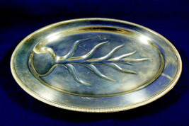 W.M. Rogers Silver Plated Serving Tray Oval Platter Family Live tree Har... - $35.00