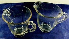 Vintage Imperial Clear Glass Ohio CANDLEWICK Open Sugar Bowl &amp; Creamer S... - $39.00