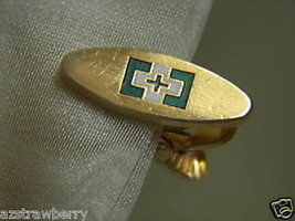 Men&#39;s Goldtone Metal Coat Of Arms Enamel Emblem Tie Bar - £7.23 GBP