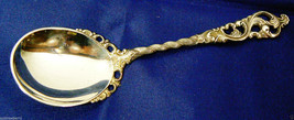 VTG Norway 830s Hallmark Sterling Silver Polished Serving Spoon #128 - £149.32 GBP
