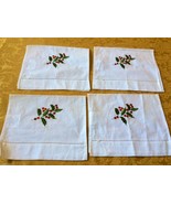 Set of 4 Lillian Vernon cotton Placemats Table doily towel Holiday Embro... - £23.54 GBP