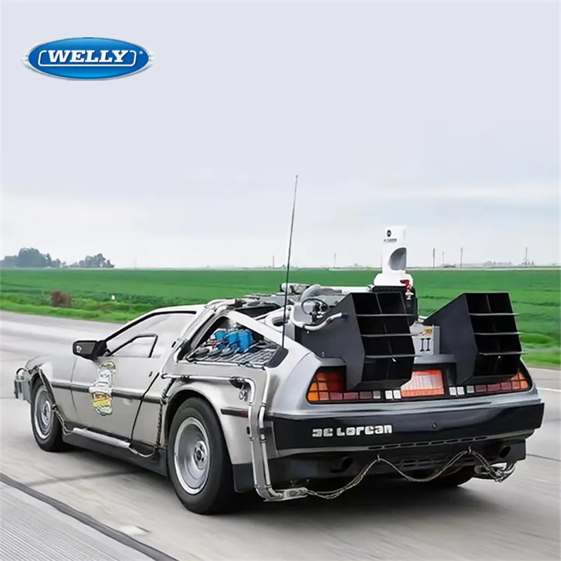 Welly 1:24 DMC-12 DeLorean Time Machine Back to the Future Car Model Diecast Met - £24.68 GBP