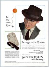 1950s Stetson Hats, Shirts &amp; Ties PRINT AD &quot;The Delaire&quot; BX3 - $158.51 MXN