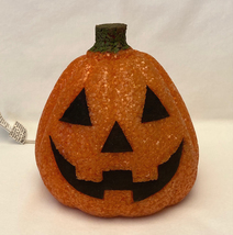 Seasons melted popcorn plastic light up pumpkin jack-o-lantern electric 1990s - £11.96 GBP